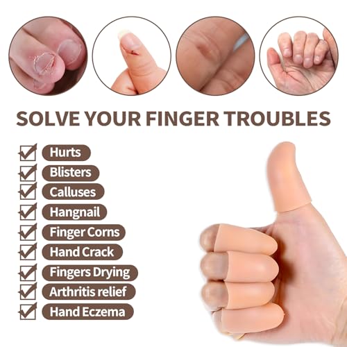 10PCS Silicone Finger Protectors Cots Thumb Protector (10 Count)