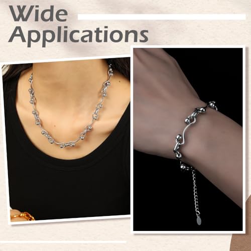 3.28 Feet(1m) 304 Stainless Steel Round Link Chains Stainless Steel Chain Link for Jewelry Making DIY Accessories - 29x18mm and 10.7x2.8mm