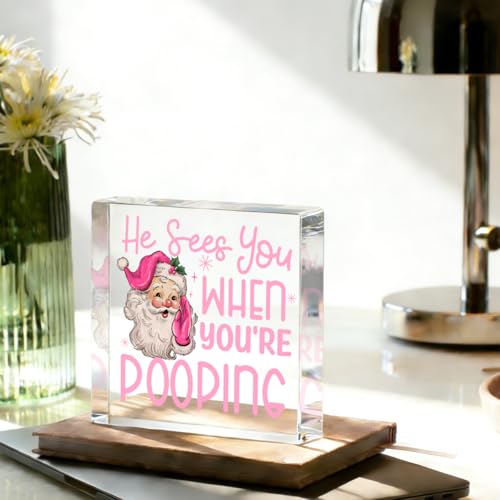 White Elephant Gifts Funny Christmas Decoration Acrylic Sign