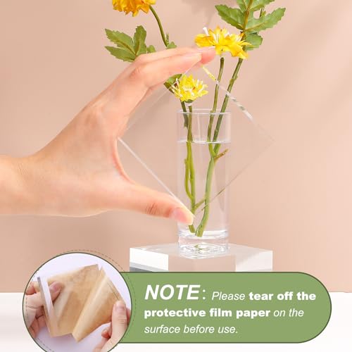 8 Pcs Acrylic Display Block Clear 3 x 3 x 1 Inch (8 Count)