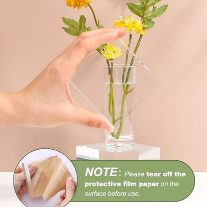 8 Pcs Acrylic Display Block Clear 3 x 3 x 1 Inch (8 Count)