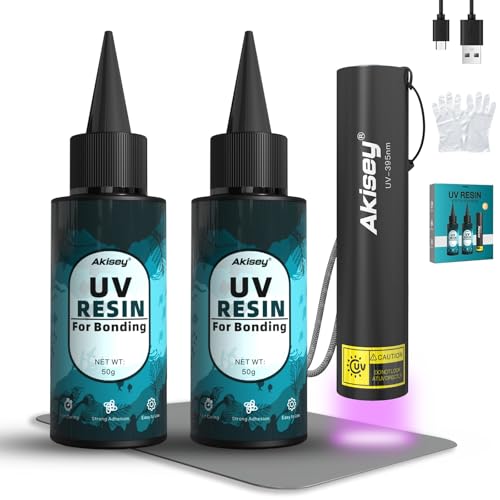 100g UV Resin Kit with Light for Bonding & Fast Curing in Seconds