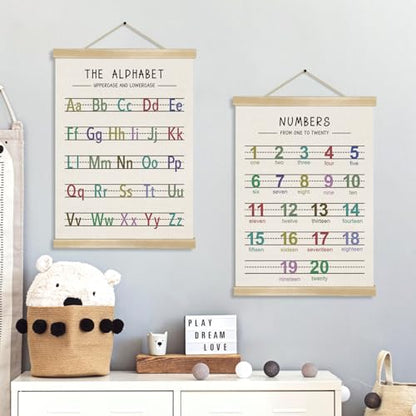 Alphabet and Numbers Wall Chart Set of 2 (2 Count)