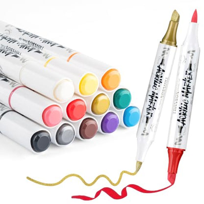 12 Colors Chisel and Brush Dual (12 Count)