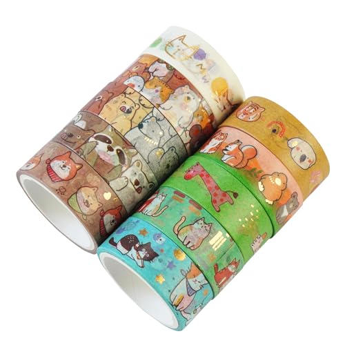 20 Rolls Cute Animals Washi Tape Set (20 Count)