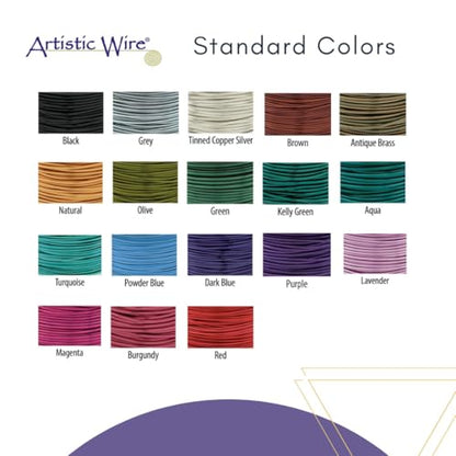 22 Gauge Silver Plated Tarnish Resistant Colored Copper Craft Wire