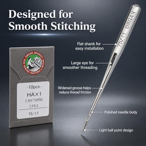 30 Pack Sewing Machine Needles Size 75 (30 Count)