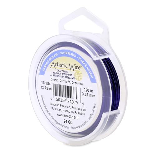 24 Gauge Silver Plated Tarnish Resistant Colored Copper Craft Wire