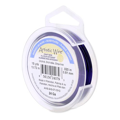 24 Gauge Silver Plated Tarnish Resistant Colored Copper Craft Wire