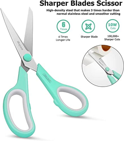 24 Pack 8" Heavy Duty Scissors in Bulk (3 Count)