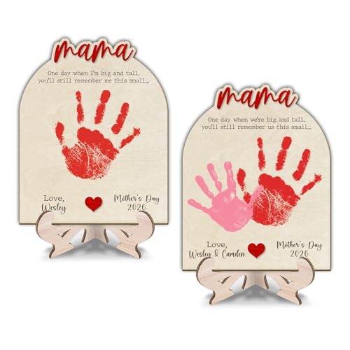 DIY Mama Handprint Wooden Sign