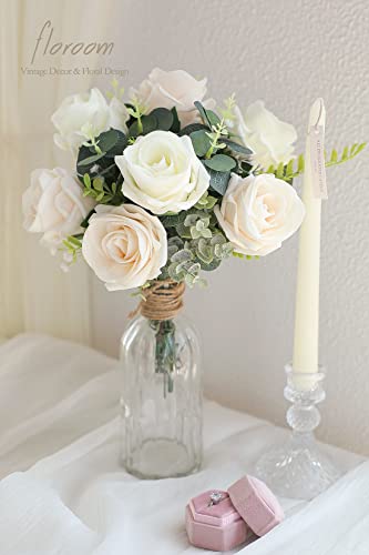 Artificial Flowers 20pcs Real Looking Ivory High (20 Count)