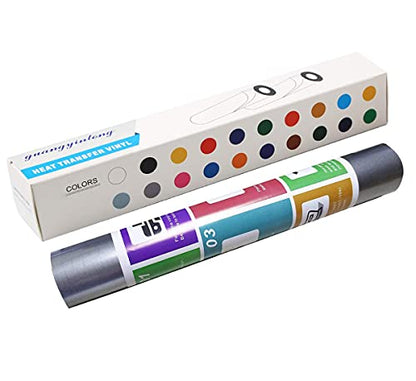 Reflective Dark Grey HTV Rolls Heat Transfer Vinyl