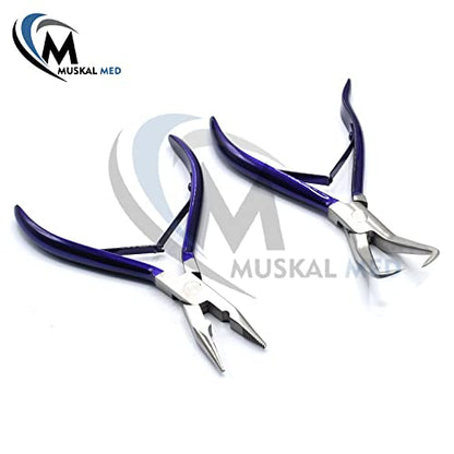 Professional Hair Extension & Beading Tool Kit Remove Plier Set for beads