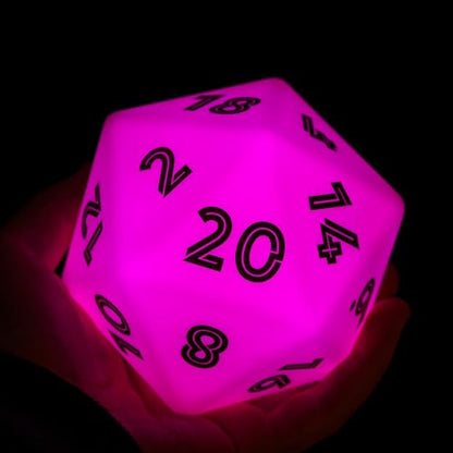 86mm Large D20 Dice LED 20 Sided Dice for D&D Role Playing Games (2.1 Ounce)