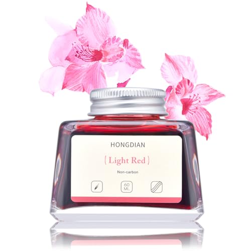 Hongdian Fountain Pen Bottled Ink Light Red Color
