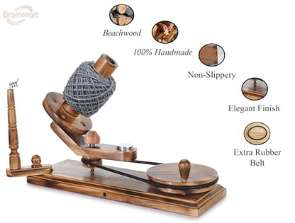 Hand Operated Wooden Yarn Ball Winder and Yarn Swift Wool Speedy Winder String Holder Knitting Crochet Accessories Knitter's Gift