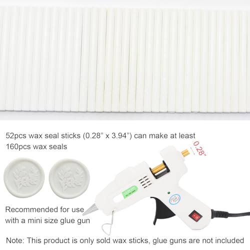 52pcs White Wax Sealing Sticks