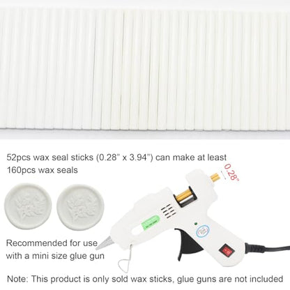 52pcs White Wax Sealing Sticks
