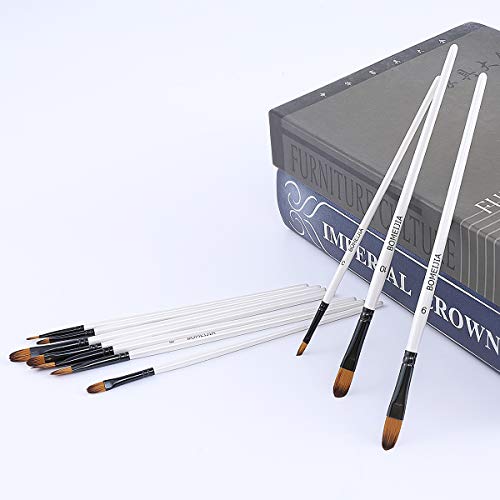 Filbert Paint Brushes Set (12 Count)
