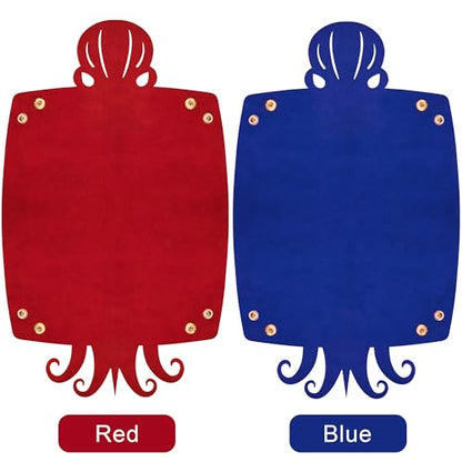 2 Pieces Octopus Dice Rolling Tray PU Leather Dice Mat Folding Scroll (2 Count)