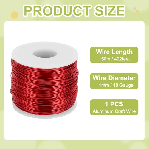 18 Gauge Anodized Aluminum Craft Wire Bendable Bonsai Training Wire 492 Feet 1mm for Sculpting Crafts Wreath Floral Beading Jewelry Making