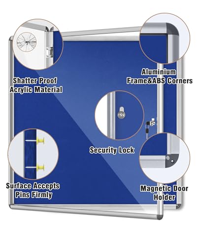 38"x38" Enclosed Bulletin Board