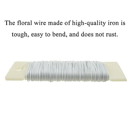 26Gauge White Metal Floral Wire