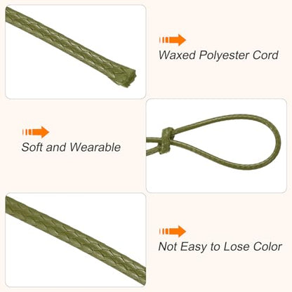 Waxed Cord 1.5mm Waxed Thread 87 Yard Wax String Leather Cord for Bracelet Making