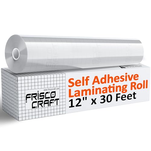 Transparent Glossy Self Adhesive Laminating Roll 12" x 30 ft (30 Count)