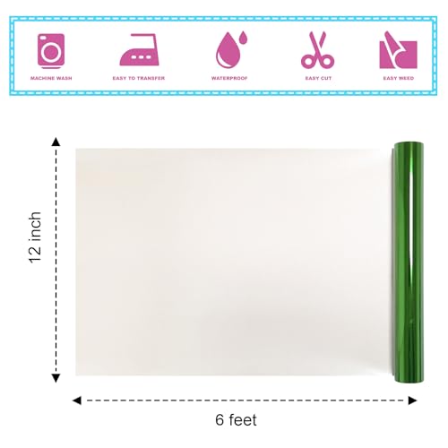 Metallic Green Sheet Foil Heat Transfer Vinyl