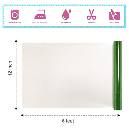 Metallic Green Sheet Foil Heat Transfer Vinyl