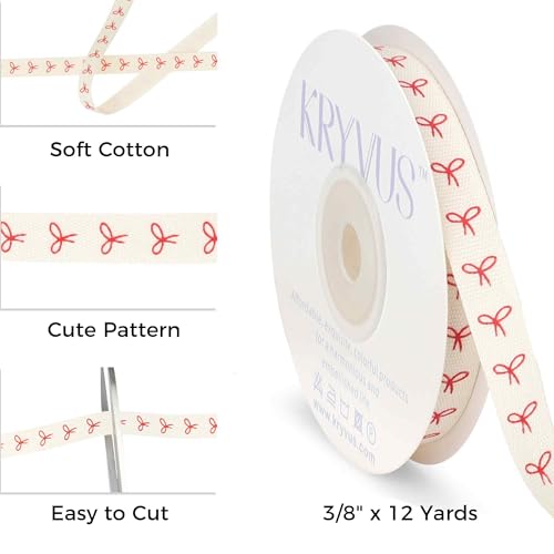 Red Bow Cotton Ribbon 3 (36 Foot)
