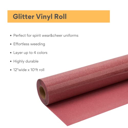 Rose Gold Glitter HTV Roll