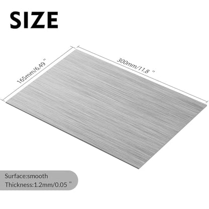 Laser Engraving Blank Silver ABS Double Color Plastic Sheet (12 Count)
