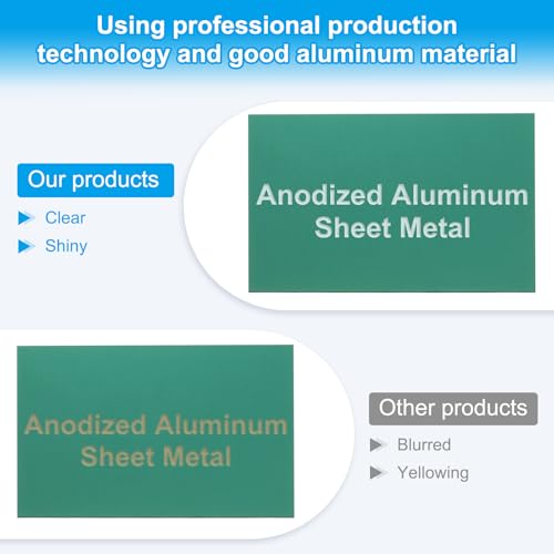 2.1x3.3 Inch Anodized Aluminum Sheet Metal (15 Count)
