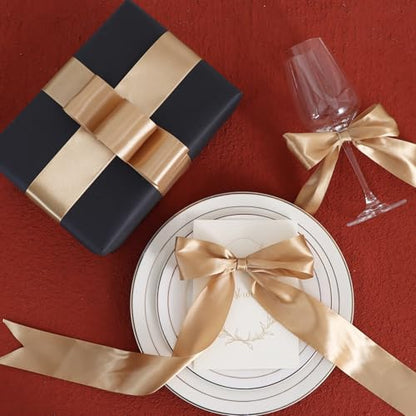 100 Yard Gold Satin Ribbon 1
