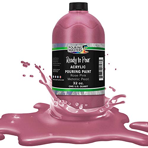Pouring Masters Rose Pink Metallic Pearl Ready to Pour Acrylic Pouring Paint (32 Fl Oz)