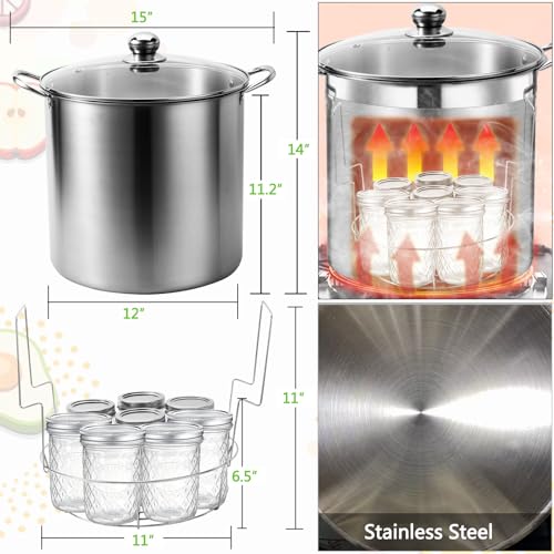 Canning Pot Water Bath Canner 20quart Stock Pot