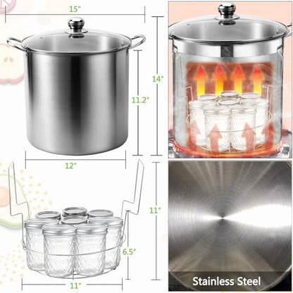 Canning Pot Water Bath Canner 20quart Stock Pot