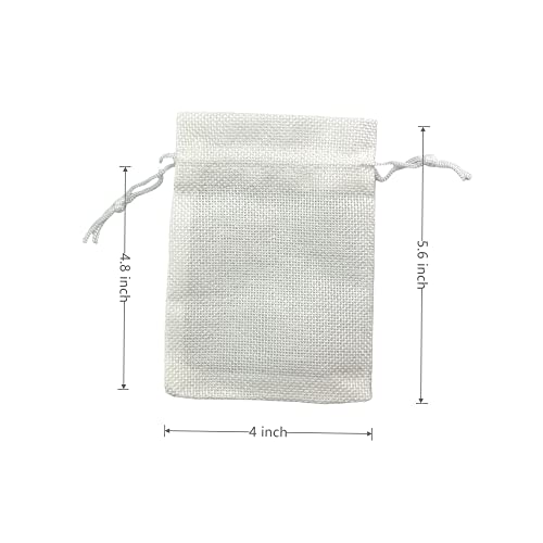 Pack of 25 Burlap Gift Bags with Drawstring Linen Jewelry Pouches Wedding Hessian Jute Bags for Birthday and Treat Pouches Party Wedding Favors Gift