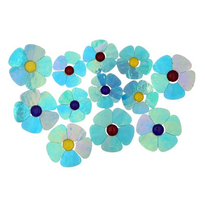 Iridescent Flower Mosaic Tiles