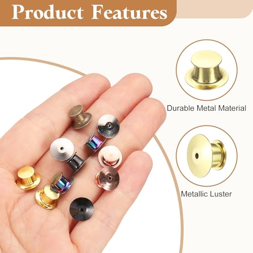 40Pcs Metal Locking Pin Backs (40 Count)