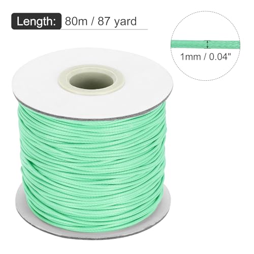 Waxed Cord 1mm Waxed Thread 87 Yard Wax String Leather Cord for Bracelet Making