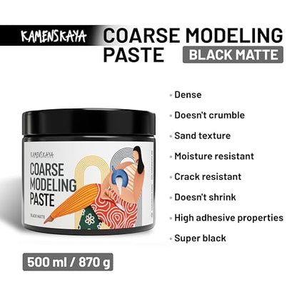 Coarse Modeling Paste for Textured Art and Acrylic Painting (16.9 Fl Oz)