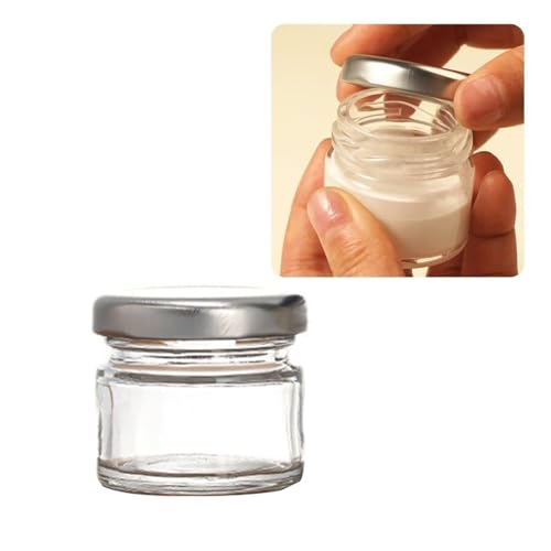 10Pcs Mini Glass Inkwell Ink Bottle Containers with Screw Lids for Calligraphy Oblique Nib Holder Stand Empty Dip Pen Ink Well Jars Desktop Decoration School Gifts (10 Count)