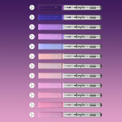 Purple Pink Acrylic Paint Pens