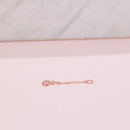 ZHOU LIU FU 18K/750 Real Rose Gold Extender for Necklace Bracelet Anklet Extenders for Jewelry Gold Extension for Women Men Durable Adjustable Chain Accessories 0.98Inch/2.5cm C218900