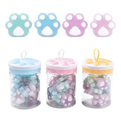 54Pcs Cat Paw Erasers for Kids (54 Count)