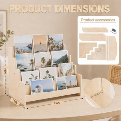 4 Tier Wooden Greeting Card Display Stand